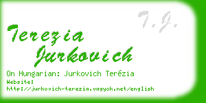 terezia jurkovich business card