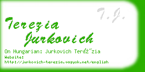 terezia jurkovich business card